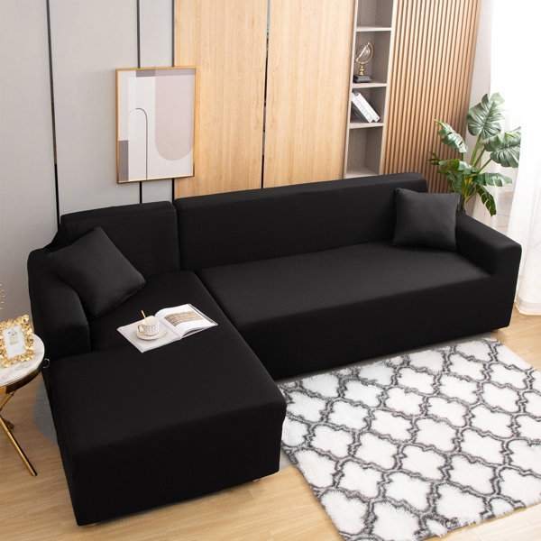Latitude Run® L Shape Sofa Covers 2 Pcs Stretch Sectional Couch